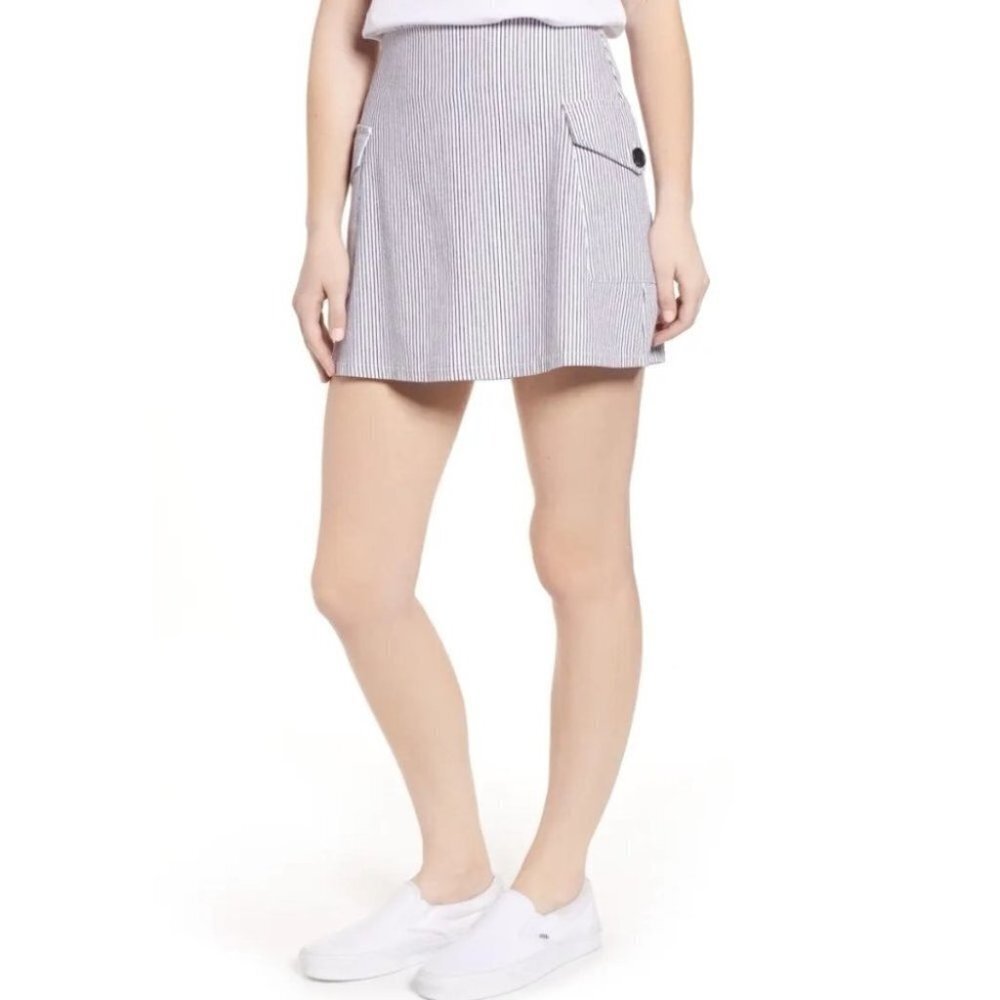 Nordstrom BP. Striped Cargo Pocket Miniskirt Size Small